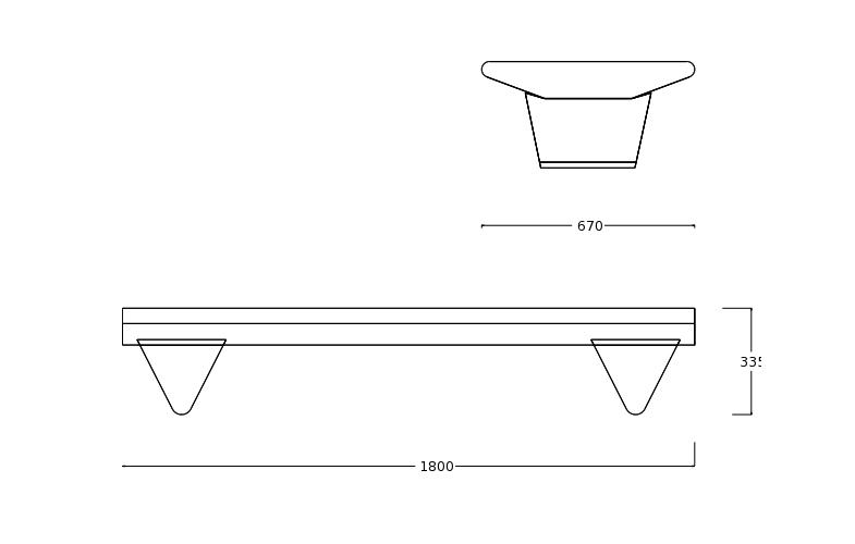 betonware, Betonbank, Bank Träger, Fertigteil, Betonmöbel, Sitz, modular, Park